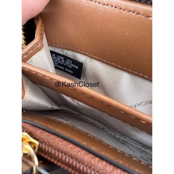 Michael Kors continental wristlet travel large wallet MK signature brown - Picture 7 of 7